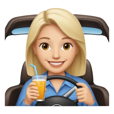 Smiley face drinking and Driving sticker