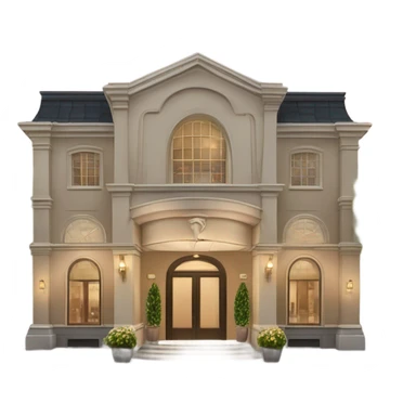Romantic, upscale restaurant, exterior view  sticker