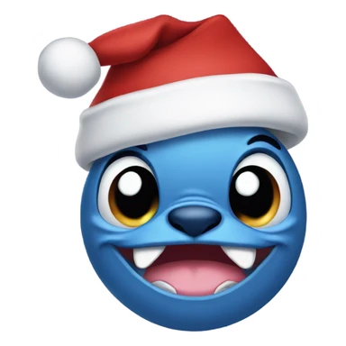 Stitch with Santa hat sticker