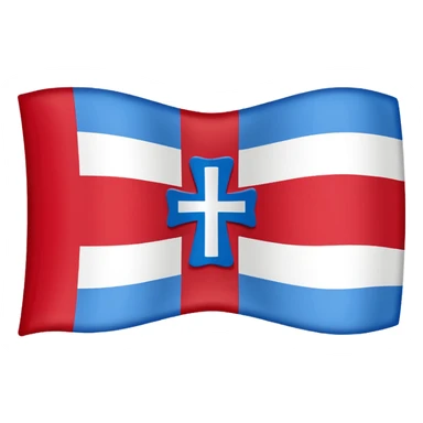 Drapeau haute savoie croix simple sticker