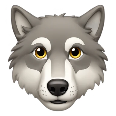 loup timide sticker