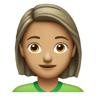 Una chica pelirroja con un jersey verde pistacho de cuello vuelto sticker