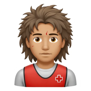Lifeguard Native American Teenager with messy hair rescuing someone sticker