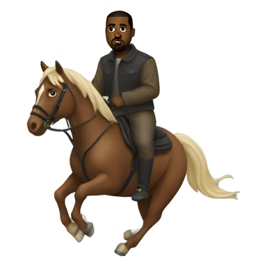 Kanye west riding a horse sticker