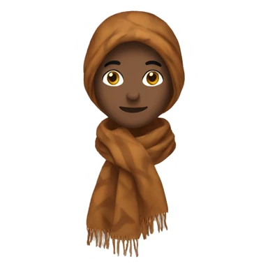 brown autumn scarf sticker