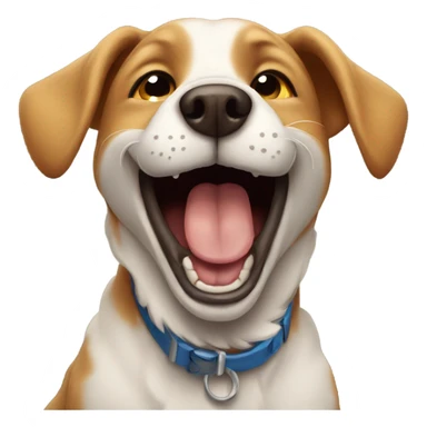 Dog laughing sticker