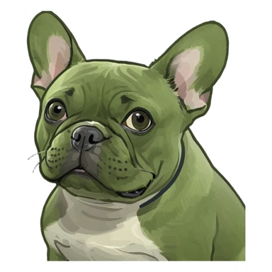 Blue French bulldog  sticker
