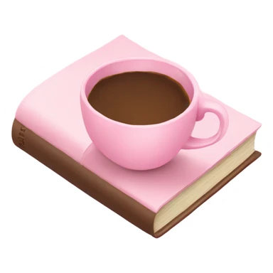 Light pink book with coffee  sticker