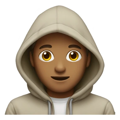 Guy wearing a hoodie sticker