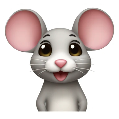 Mouse with heart kiss sticker