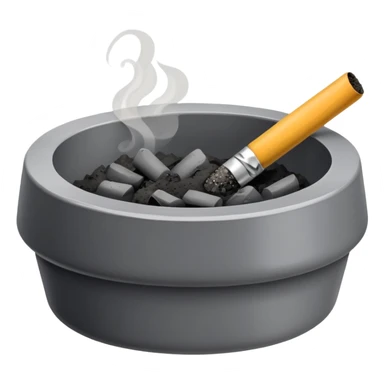 An ashtray filled with ashes sticker