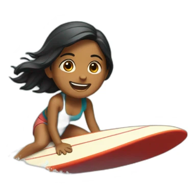 indian girl surfing  sticker