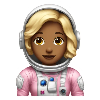 Pink astronaut girl blonde  sticker