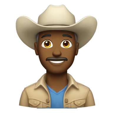 White cowboy with bleu eyes sticker