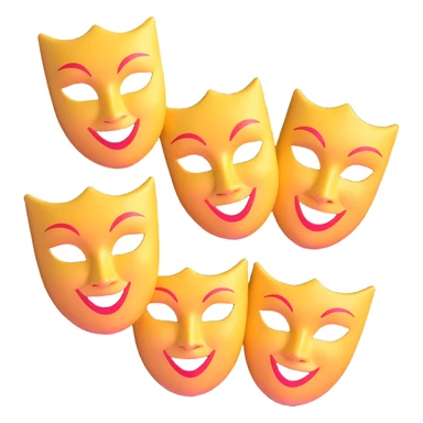 theatre masks drama comedy tragedy sticker