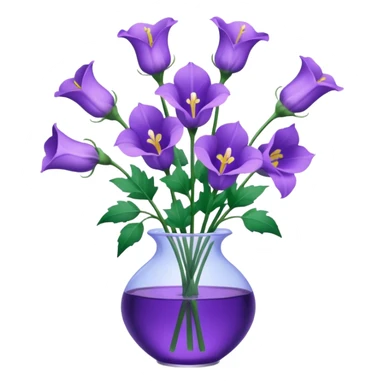 Canterbury bells flower in a vase sticker