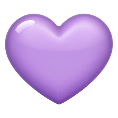 A light purple heart emoji sticker