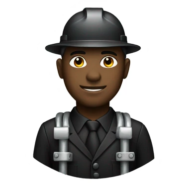 Driller in black suit sticker