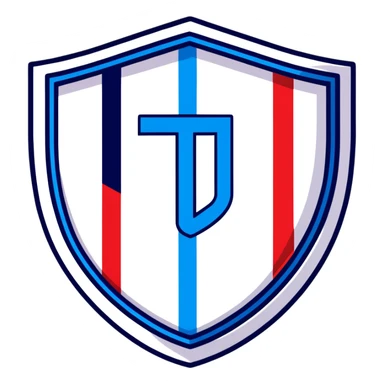 FC Barcelona logo, shield with blue and red stripes, football club emblem sticker