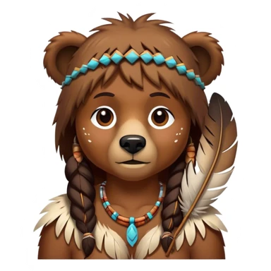 carmy from the bear with native feather sticker