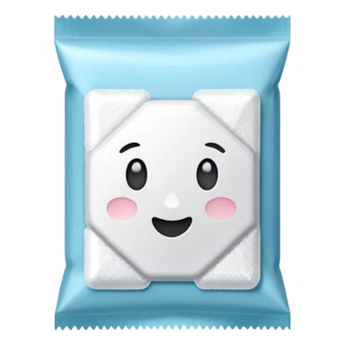 White sugar in package sticker