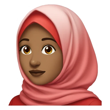 Pretty-hijabi-wearing-red-ombre-hijab sticker