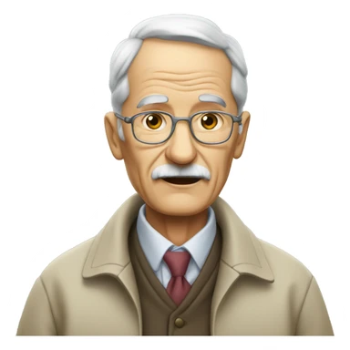 Grand père qui mange  sticker