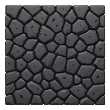 A seamless floor of black volcanic rock sticker