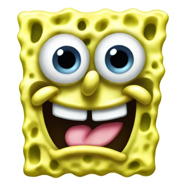 SpongeBob sticking his tongue out sticker