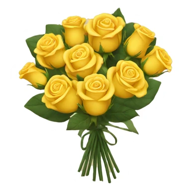 Yellow rose Bouquet  sticker