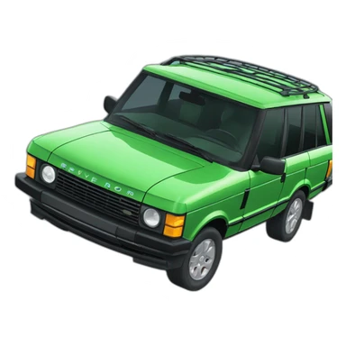 green 80s range rover sticker