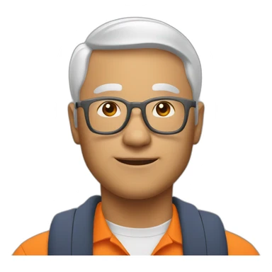 uncle roger malaysian wearing orange polo sticker