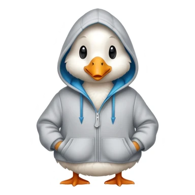 Goose wearing a hoody sticker
