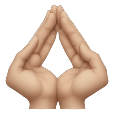 triangle formed with hands sticker