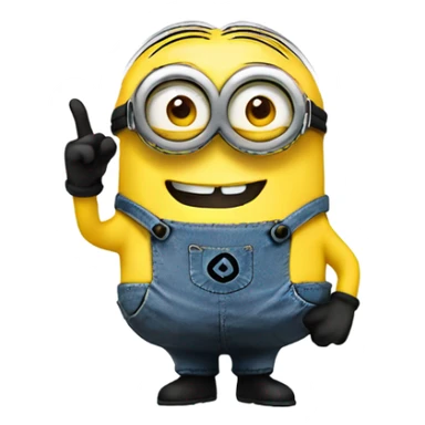 minion peace sign sticker