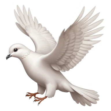 a dove flies with a letter in its paws sticker