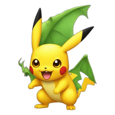 Dracaufeu avec un pikachu sur l’épaule sticker