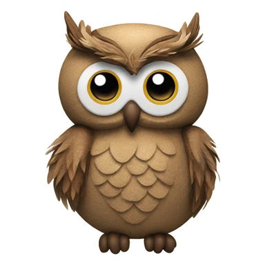 owl shaped cushion sticker