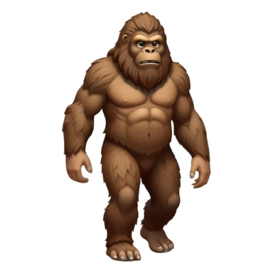 hairy bigfoot sasquatch creature walking in forest sticker