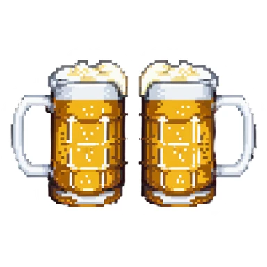 two beer mugs clinking together sticker