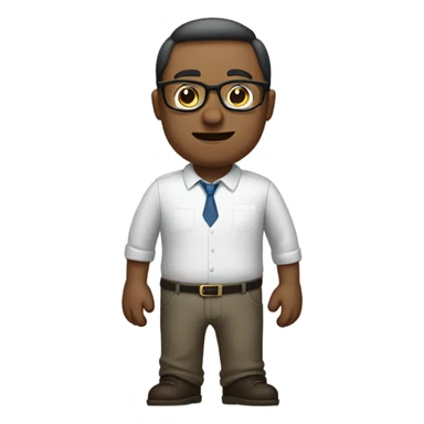 a man wear glasses with two hands on hips sticker