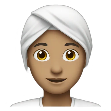 Muslim white sticker