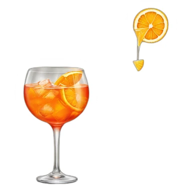 Aperol spritz with a slice of orange sticker