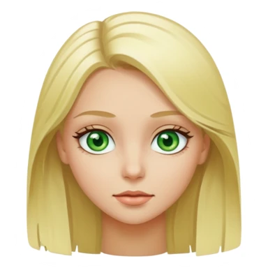 A beautiful green eye white skin blonde girl sticker