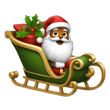 sleigh santa sticker