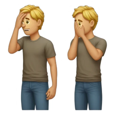 Guy facepalming and flipping off sticker