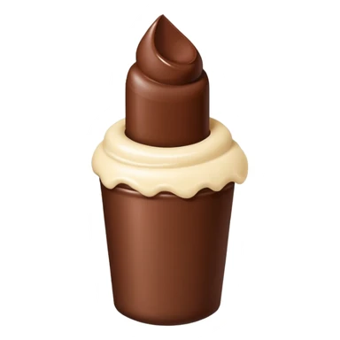 balsamo labial con el envase de la marca rhode color chocolate sticker