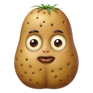 meditater potato many eyes creature  sticker