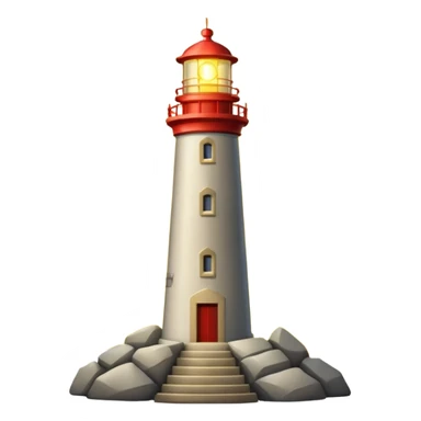 A lighthouse-style tower with a glowing beacon. sticker