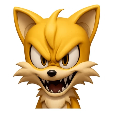 Make the facial expression much scarier, focusing only on the face, while keeping the style consistent with the original emoji style. No background. sticker